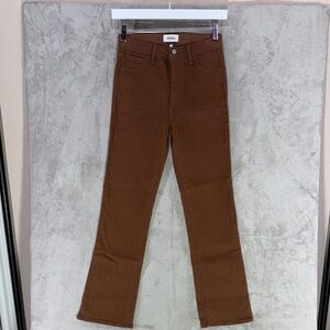 Pistola High Rise Straight Leg Stretchy Brown Denim Jeans Size 27